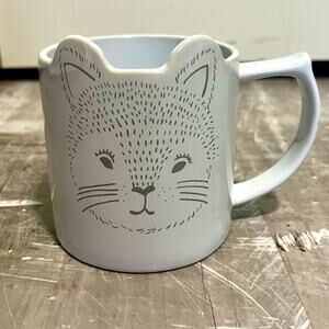 Cat Lover cat face mug with ears